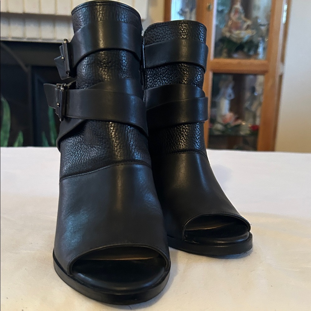 Gianni Bini Black Ankle Booties with Buckle Detail - Picture 8 of 8